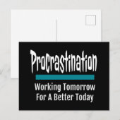 Procrastination Funny Briefkaart (Voorkant / Achterkant)