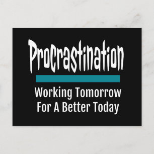 Procrastination Funny Briefkaart