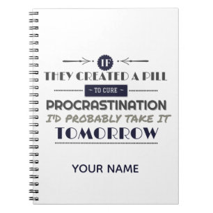 Procrastination Humor Joke Notitieboek