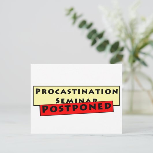Procrastination Humor voor procrastators Briefkaart (Staand voorkant)