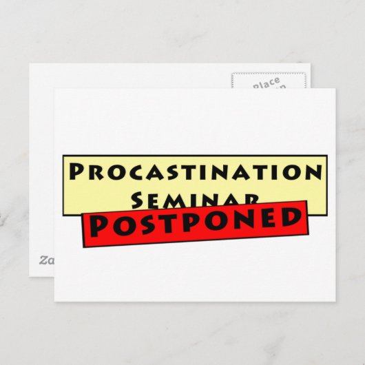 Procrastination Humor voor procrastators Briefkaart (Voorkant / Achterkant)