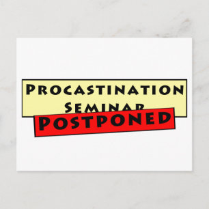 Procrastination Humor voor procrastators Briefkaart