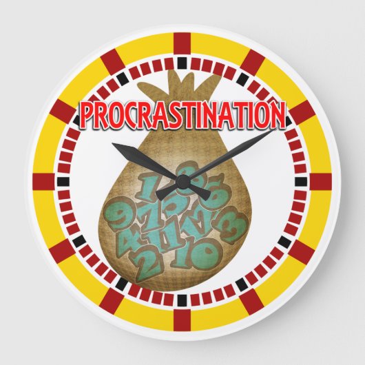 Procrastination is a Thief of Time Grote Klok (Voorkant)