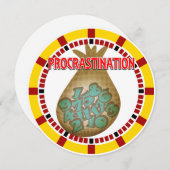Procrastination is a Thief of Time Kaart (Voorkant / Achterkant)