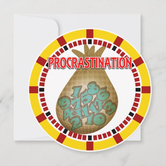 Procrastination is a Thief of Time Kaart (Voorkant)
