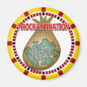 Procrastination is a Thief of Time Magneet (Voorkant)