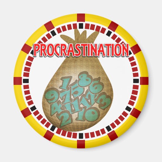 Procrastination is a Thief of Time Magneet (Voorkant)