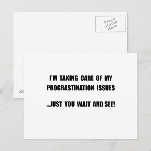 Procrastination Issues Briefkaart (Voorkant / Achterkant)
