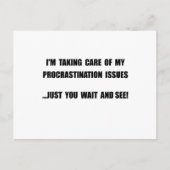 Procrastination Issues Briefkaart (Voorkant)