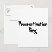 Procrastination King Briefkaart (Voorkant / Achterkant)