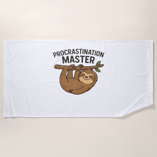Procrastination Master Classic T-Shirt Strandlaken (Voorkant)