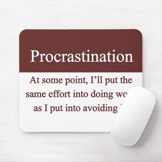 Procrastination Mousepad Muismat (Met muis)