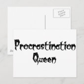 Procrastination Queen Briefkaart (Voorkant / Achterkant)