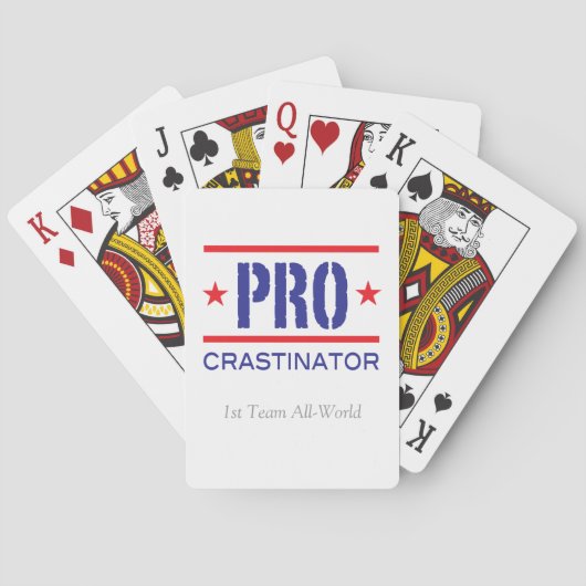 Procrastinator_1st Team Alle-wereld Pokerkaarten (Achterkant)