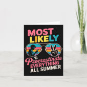Procrastinator Gift Funny Summer Quote Lazy Lifest Kaart (Voorkant)