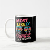 Procrastinator Gift Funny Summer Quote Lazy Lifest Koffiemok (Links)