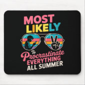 Procrastinator Gift Funny Summer Quote Lazy Lifest Muismat (Voorkant)