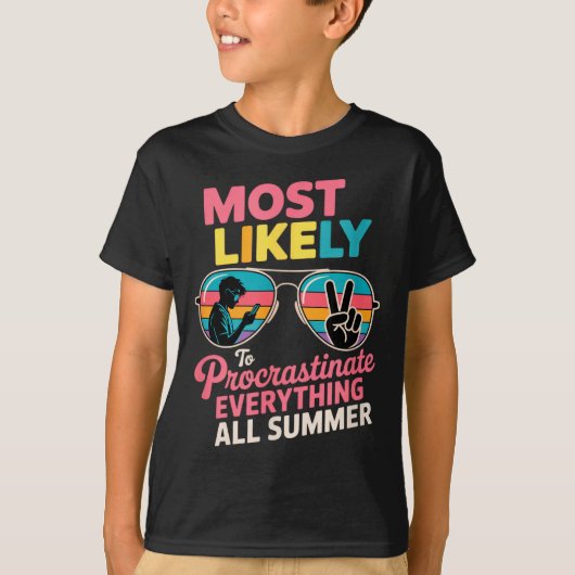 Procrastinator Gift Funny Summer Quote Lazy Lifest T-shirt (Voorkant)