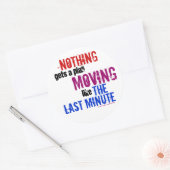 Procrastinator "Het laatste minuut"Motivation Cita Ronde Sticker (Envelop)