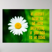 Procrastinator Motto: Gedaan Poster (Voorkant)