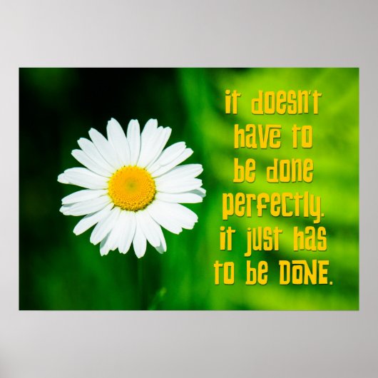 Procrastinator Motto: Gedaan Poster (Voorkant)