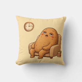 Procrastinator Potato Persona Cartoon Time Art Kussen