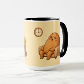 Procrastinator Potato Persona Cartoon Time Art Mok (Voorkant rechts)