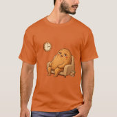 Procrastinator Potato Persona Cartoon Time Art T-shirt (Voorkant)