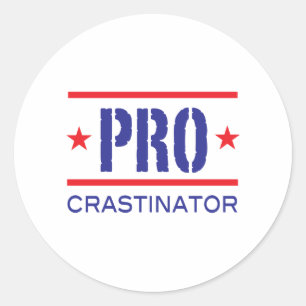 PROcrastinator_ Ronde Sticker