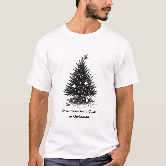 Procrastinator's Gids Kerst T-Shirt (Voorkant)
