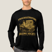 Procrastinators Jogging Society Grappig Hardloop T Tri-Blend Shirt (Voorkant volledig)