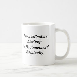 Procrastinators ontmoeten elkaar: Te publiceren ev Koffiemok