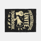 Procrastinators Unite Tomorrow Funny Lazy Gift Tee Fleece Deken (Voorkant (Horizontaal))