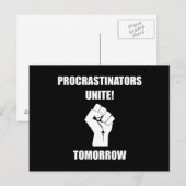 Procrastinators verenigen briefkaart (Voorkant / Achterkant)
