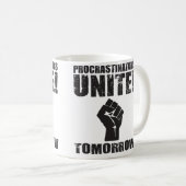 Procrastinators verenigen morgen koffiemok (Voorkant rechts)