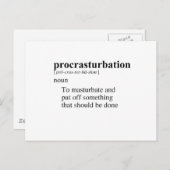 PROCRASTURBATIE BRIEFKAART (Voorkant / Achterkant)