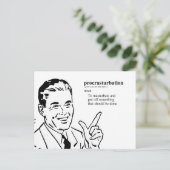 PROCRASTURBATIE BRIEFKAART (Staand voorkant)