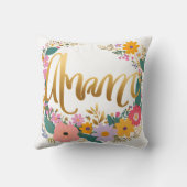 Procreate Mama Wildflower Gold Est. 2024 Kussen (Achterkant)