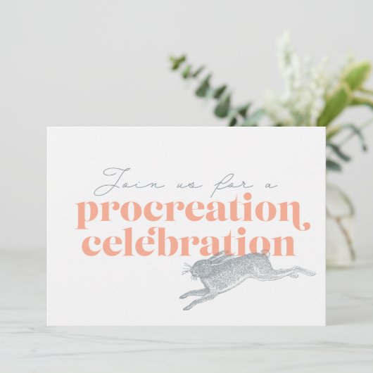 Procreation Baby shower Uitnodiging (Staand voorkant)