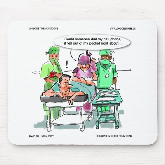 Proctoloog verliest geld mobiele telefoon muismat (Voorkant)