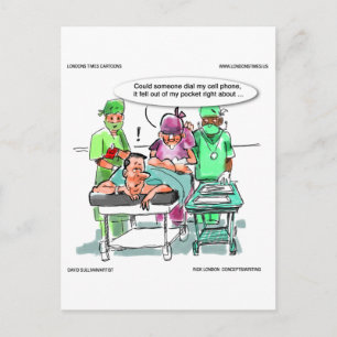 Proctoloog verliest mobiele telefoon Grappig Briefkaart