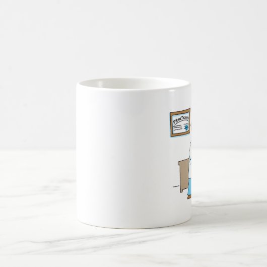 Proctoloog zingt karaoke Cartoon grappige mok (Center)