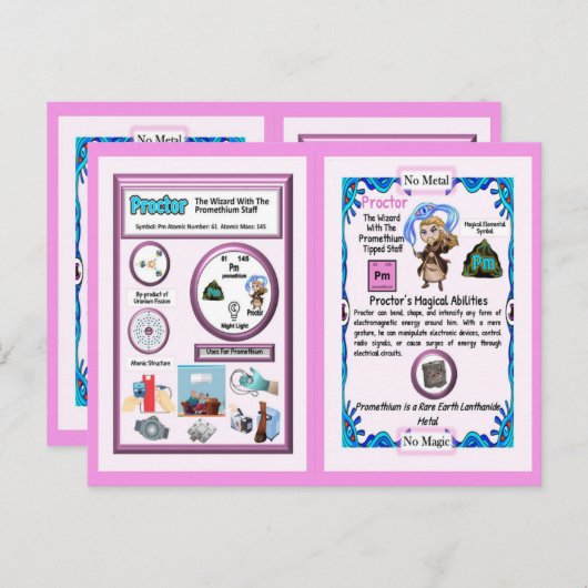 Proctor Wizard - Promethium-element Briefkaart (Voorkant / Achterkant)