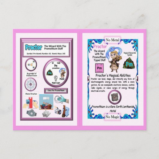 Proctor Wizard - Promethium-element Briefkaart (Voorkant)