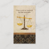 Procureur advocaat Rechtspraktijk rechter-symbool Visitekaartje (Achterkant)