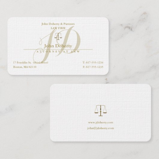 Procureur bij wet | Advocaat Visitekaartje (Voorkant / Achterkant)