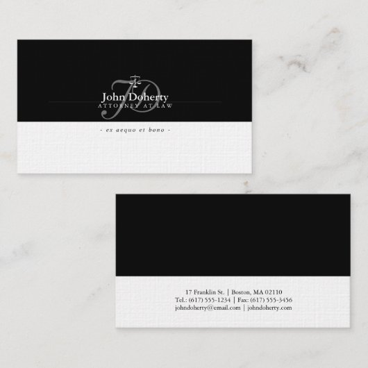 Procureur bij wet | Advocaat Visitekaartje (Voorkant / Achterkant)