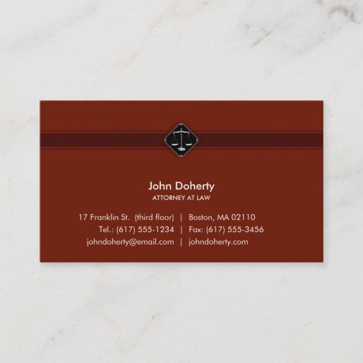 Procureur bij wet | Advocaat Visitekaartje (Voorkant)