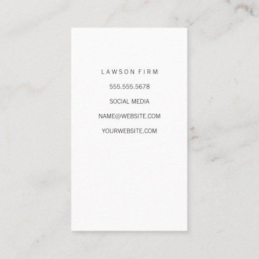 Procureur bij wet | Advocaat | Wettelijke vennoots Afsprakenkaartje (Achterkant)