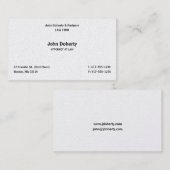 Procureur bij wet | Advocate Plain Classy Visitekaartje (Voorkant / Achterkant)